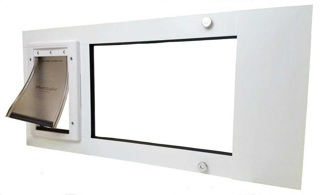 Horizontal window insert cat door sale